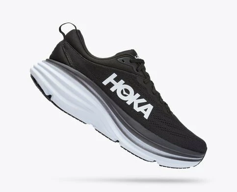 Shoes Hoka Men's Bondi 8 - Black White 4 Shoes Hoka Men's Bondi 8 - Black White
