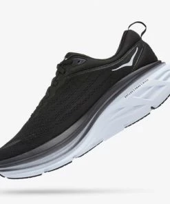Shoes Hoka Men's Bondi 8 - Black White 10 Shoes Hoka Men's Bondi 8 - Black White