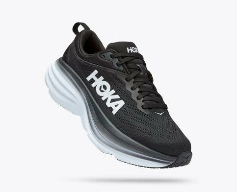 Hoka Women's Bondi 8 - Black White Shoes 3 Hoka Women's Bondi 8 - Black White Shoes