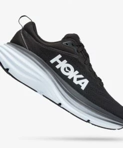 Hoka Women's Bondi 8 - Black White Shoes