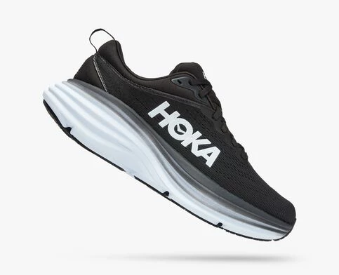 Hoka Women's Bondi 8 - Black White Shoes 4 Hoka Women's Bondi 8 - Black White Shoes