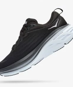 Hoka Women's Bondi 8 - Black White Shoes 10 Hoka Women's Bondi 8 - Black White Shoes