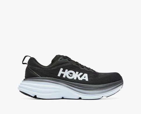Hoka Women's Bondi 8 - Black White Shoes 7 Hoka Women's Bondi 8 - Black White Shoes