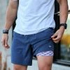 Burlebo Men's Athletic Shorts - Heather Navy Bottoms