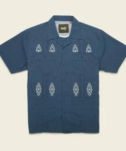 Howler Brothers Tops Howler Brother's Men's Guayabera Shirt - Midnight