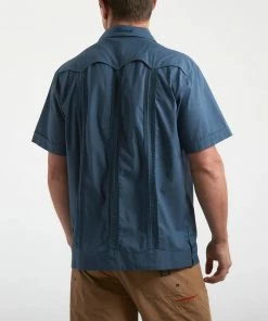 Howler Brothers Tops Howler Brother's Men's Guayabera Shirt - Midnight