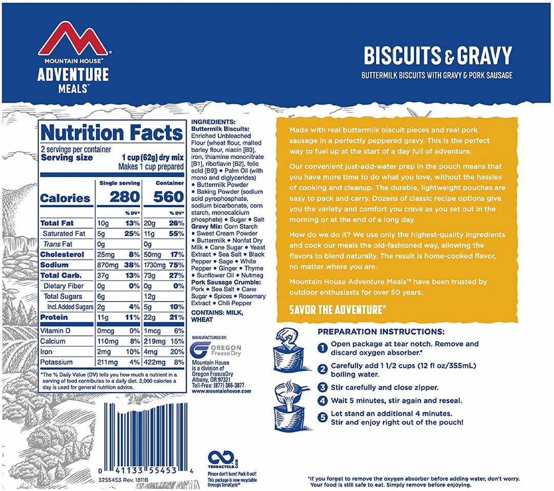 Mountain House Biscuits And Gravy Food 4 Mountain House Biscuits And Gravy Food