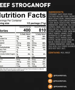 Peak Refuel Beef Stroganoff