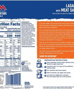 Mountain House Lasagna With Meat Sauce Food