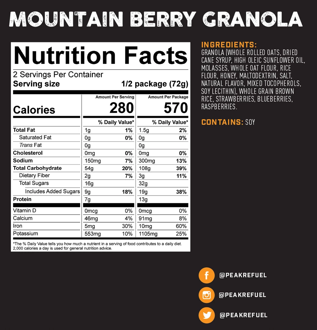 Peak Refuel Mountain Berry Granola 4 Peak Refuel Mountain Berry Granola