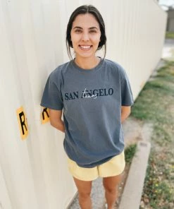 Happy Trails Outfitters Happy Trails Embroidered San Angelo Texas T-Shirt Additional Colors T-Shirts